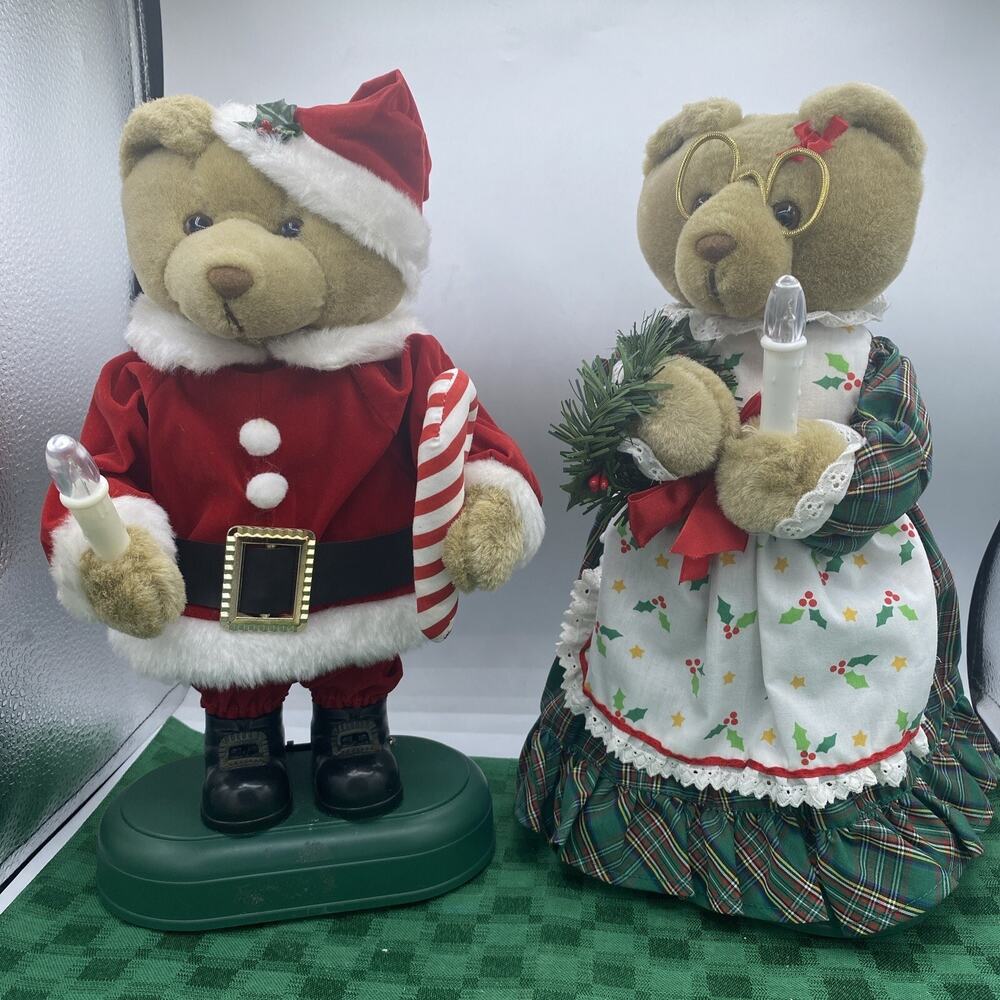 Vintage Christmas Avon Bears Mama Bear W/Music & Movement Papa Light Only